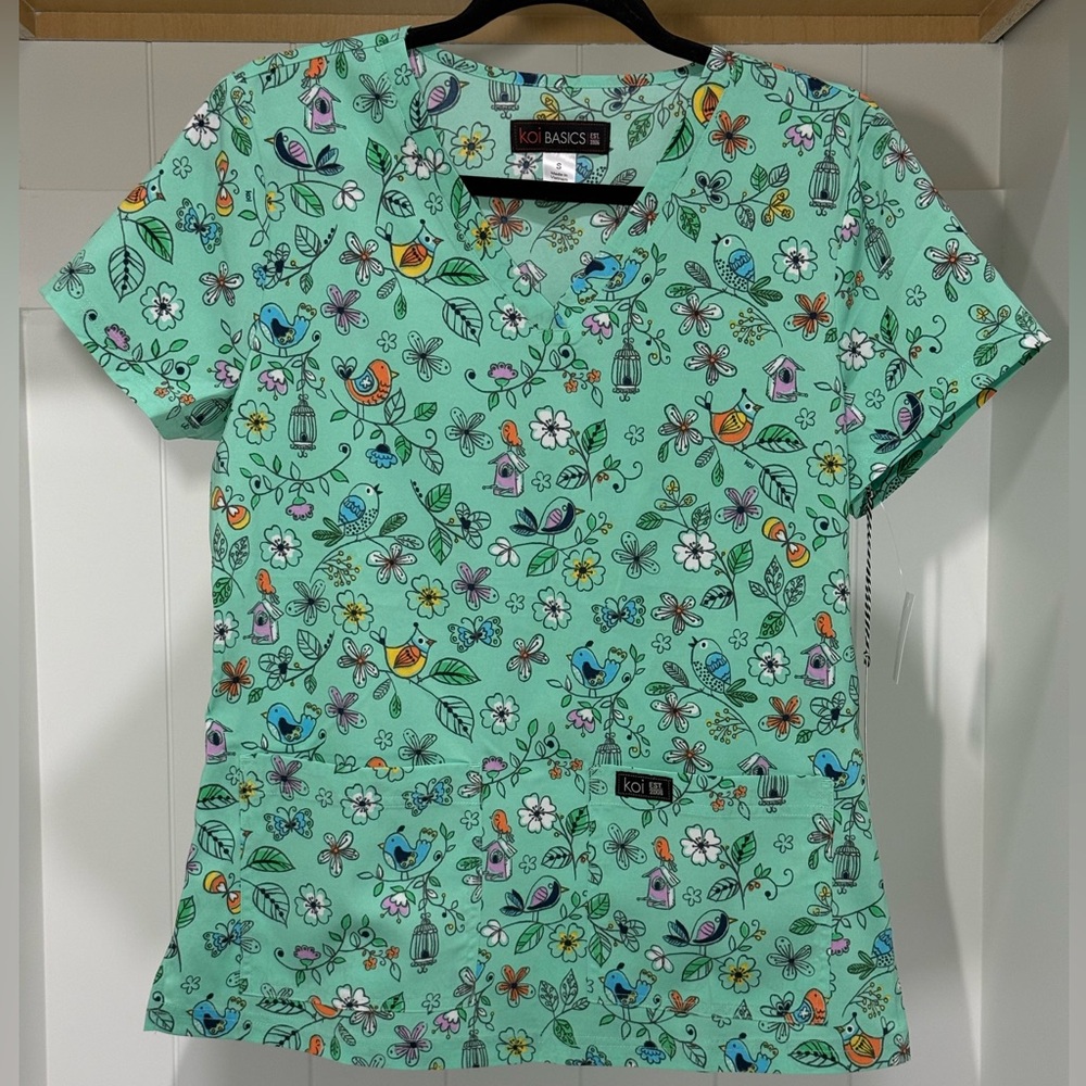 NWT Koi Leslie Bird Cage scrub top